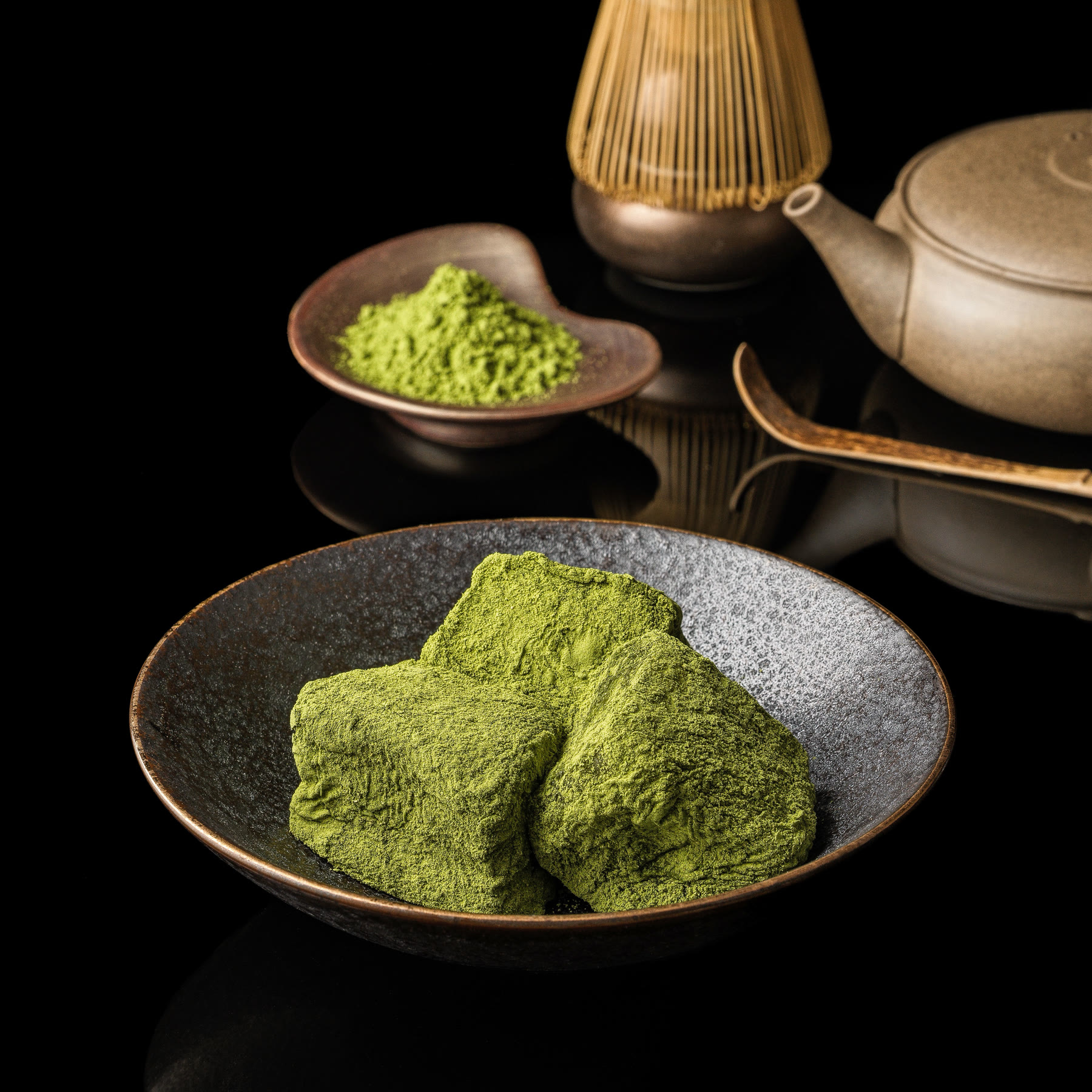 宇治抹茶の盛り付け例
