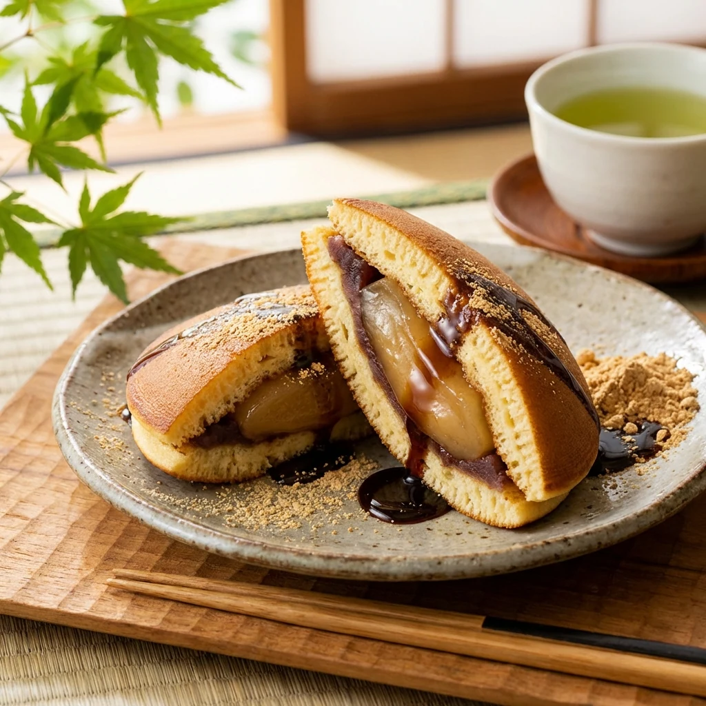 生わらび餅を挟んだどら焼きのアレンジイメージ